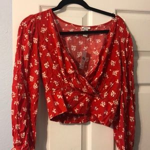 Forever 21 floral crop top